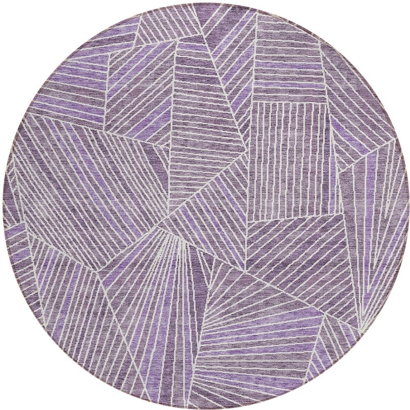 HomeRoots Geometric Transitional Rectangle Outdoor Rug