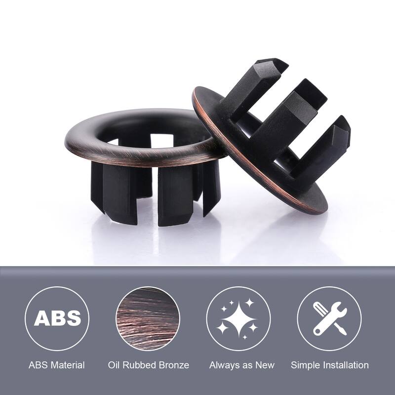 WOWOW 1.2 in. Sink Basin Trim Overflow Cover (6-Pack)