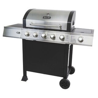 Dyna-Glo 60000 BTU 24 Inch Wide Free Standing 5 Burner Liquid Propane -  Stainless/Black - Bed Bath u0026 Beyond - 27079533