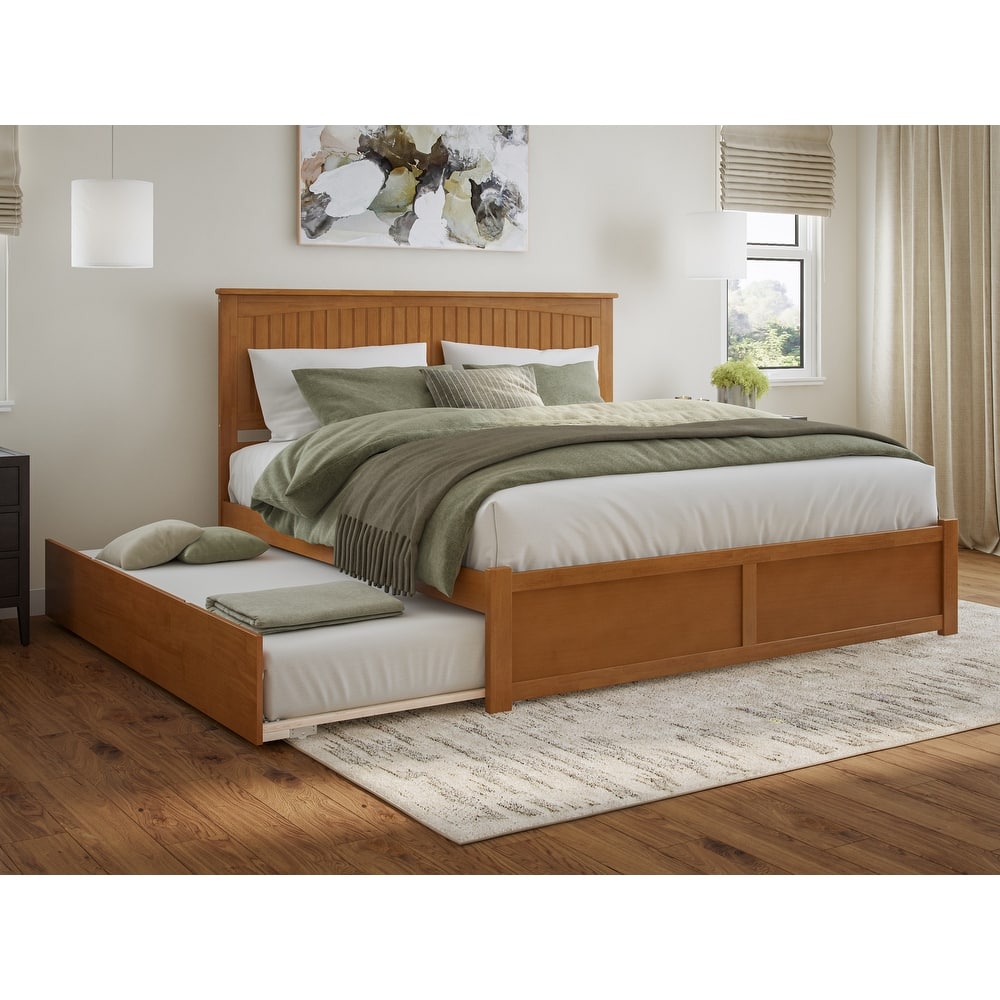 Nantucket Bed with Footboard and Twin Extra Long Trundle