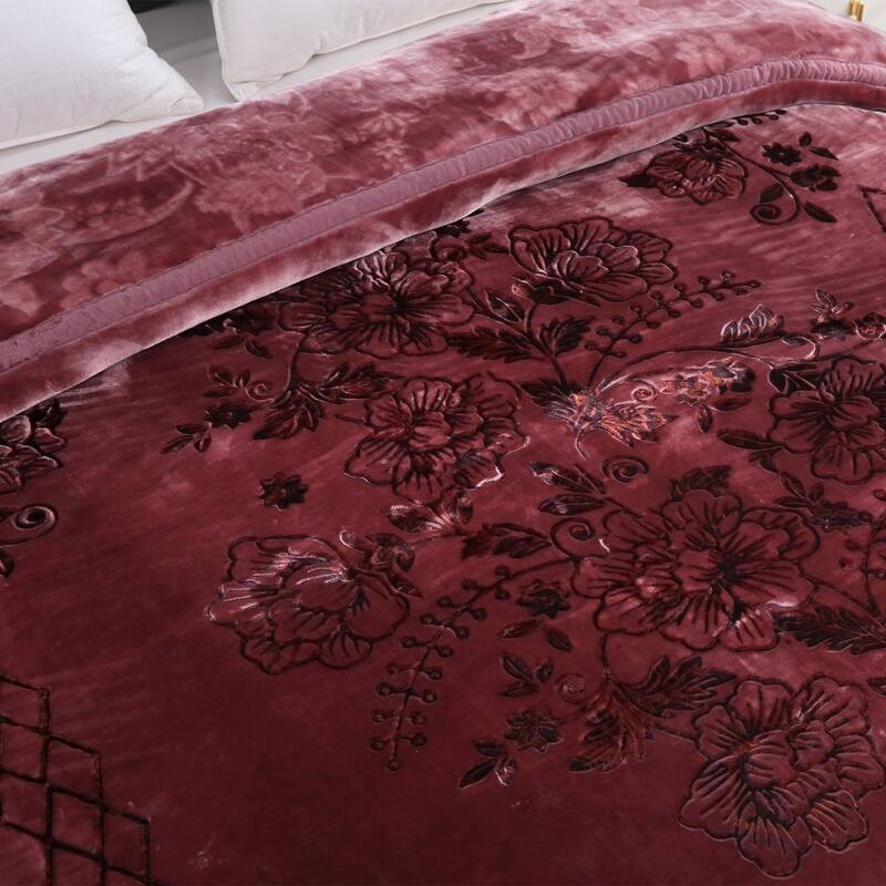 Luxury Heavy Thick Plush Blanket 2 Ply A&B Disign For Winter