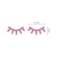 preview thumbnail 5 of 6, Walplus Pink Sleepy Eyes Cute Eyelashes Wall Sticker Nursery Decor