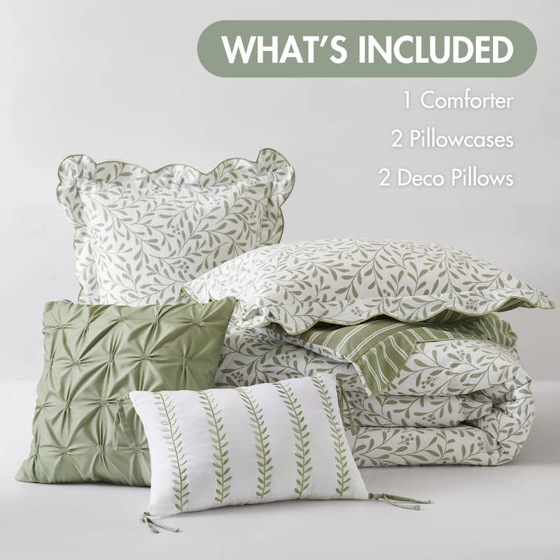 Madison Park Darcy 5 Piece Print Comforter Set