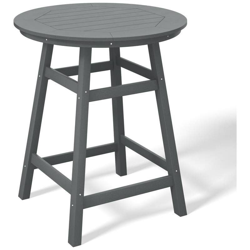 Polytrends Laguna Hdpe All Weather Outdoor Patio 35" Round Counter Table