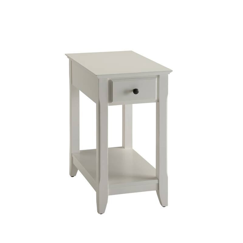 Versatile Rectangular Wooden Accent Table with Shelf and Drawer