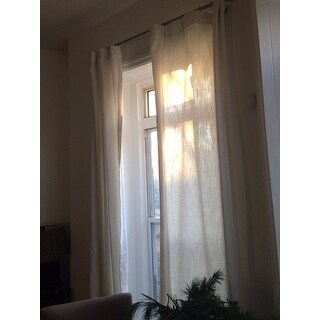 Heavy Faux Linen Curtain Panel Free Shipping Today