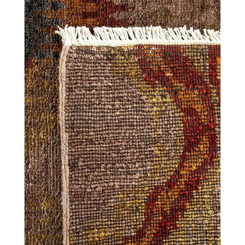 Overton Hand Knotted Wool Vintage Inspired Modern Contemporary Overdyed Gray Area Rug - 6' 2" x 9' 6"