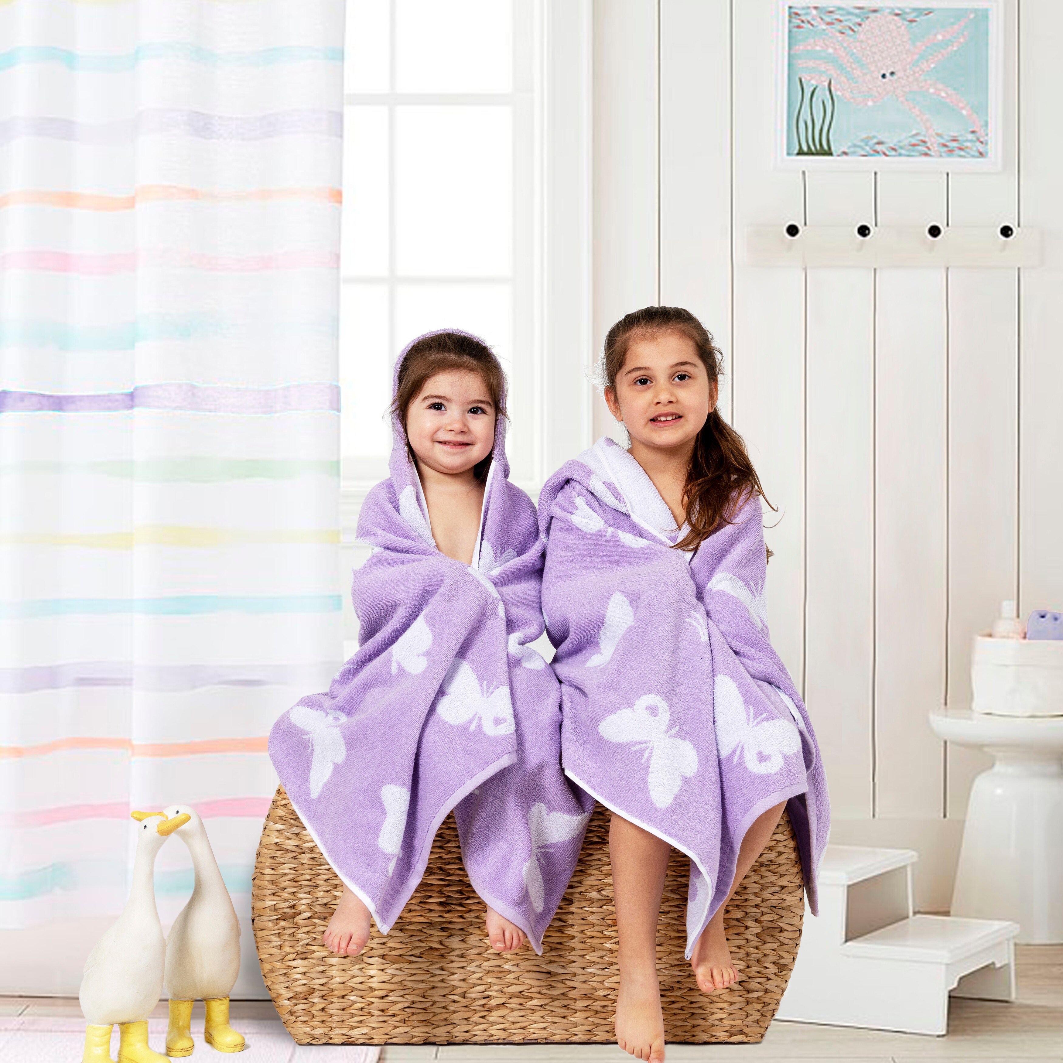 Sweet Kids Turkish Aegean Cotton Hooded Bath and Beach Towel Wrap