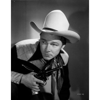 Roy Rogers in Cowboy Attire Holding a Revolver Photo Print - Bed Bath ...