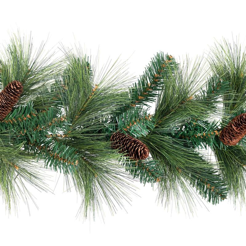 Mixed Pine and Pinecones Artificial Christmas Garland - 5.5' x 14" - Unlit