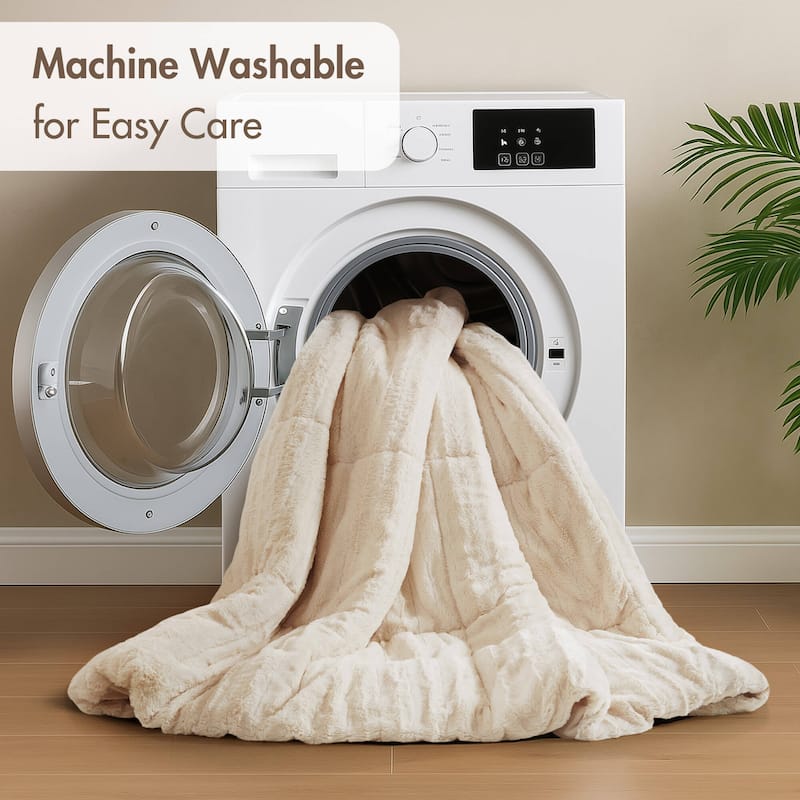 Madison Park York Faux Fur Comforter Mini Set