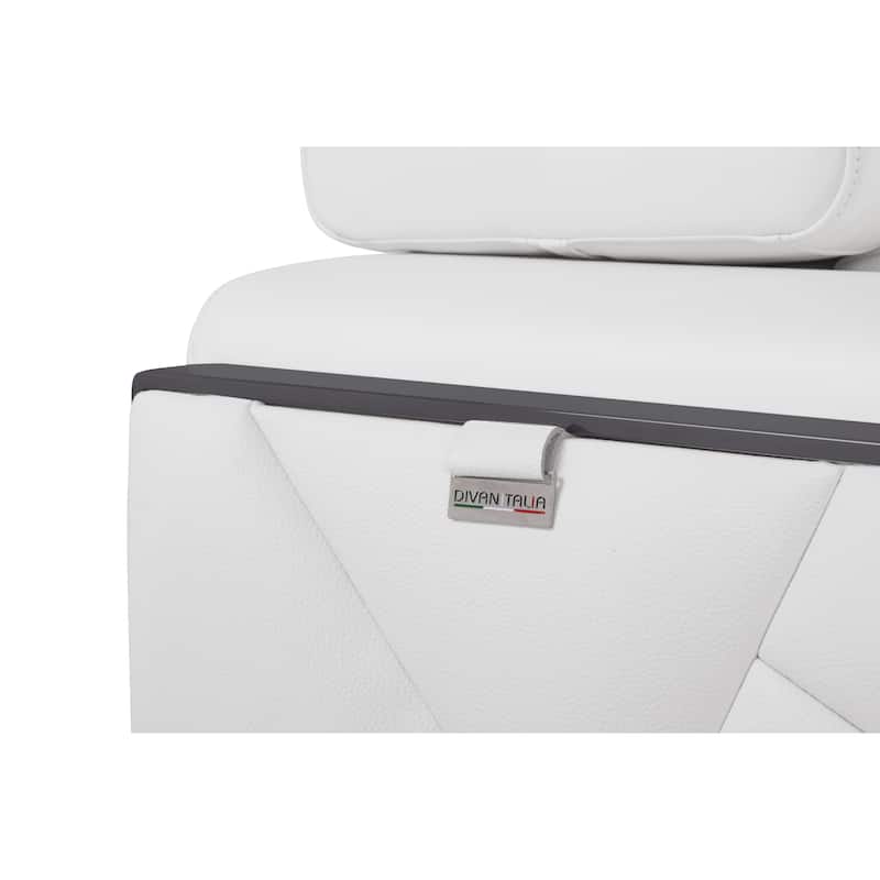 Top Grain Italian Leather Loveseat
