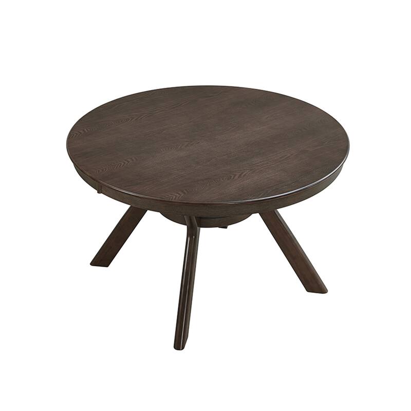 Modern 5-Piece Dining Set with Round Table & 4 Cross Back Upholstered Chairs