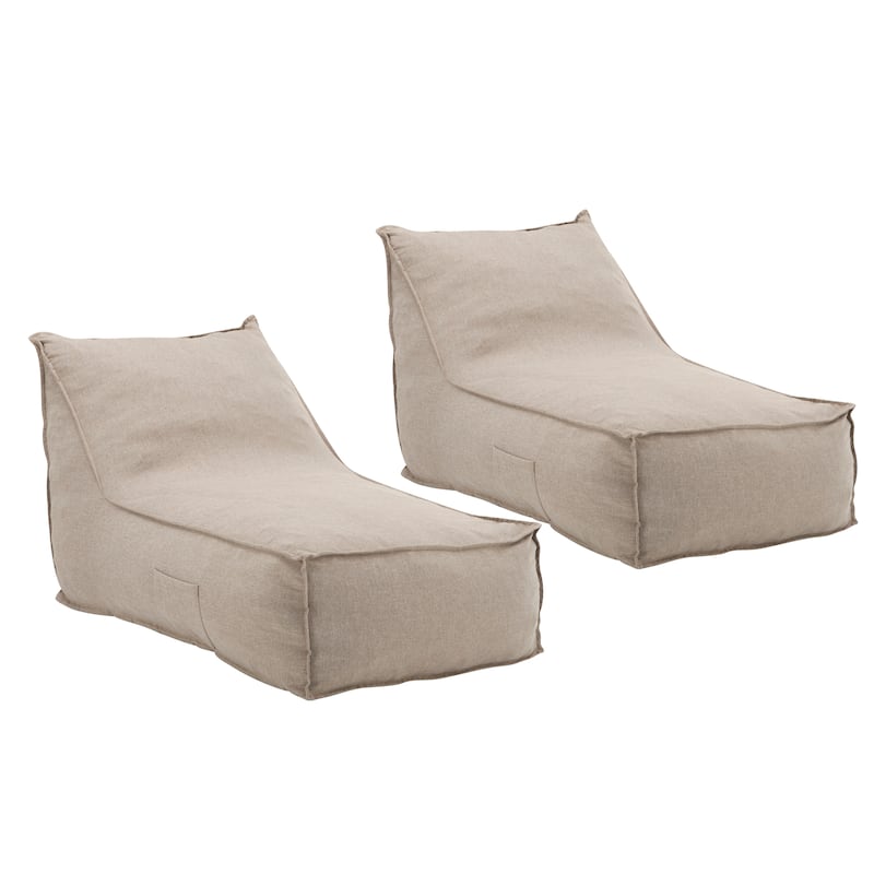 Christopher Knight Home- Carter Outdoor Fabric Bean Bag Lounge Chair