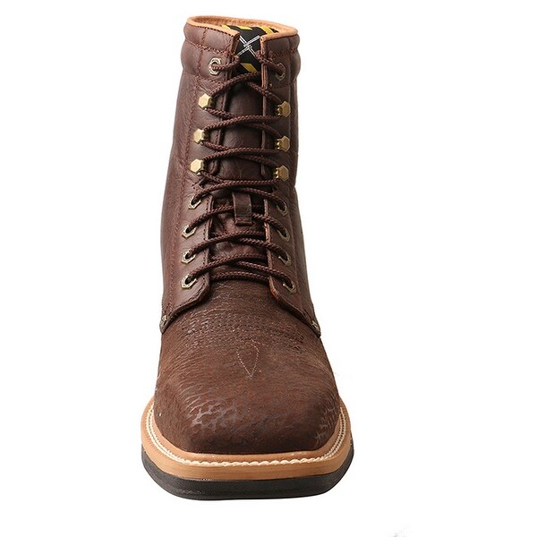 twisted x square toe lace up boots