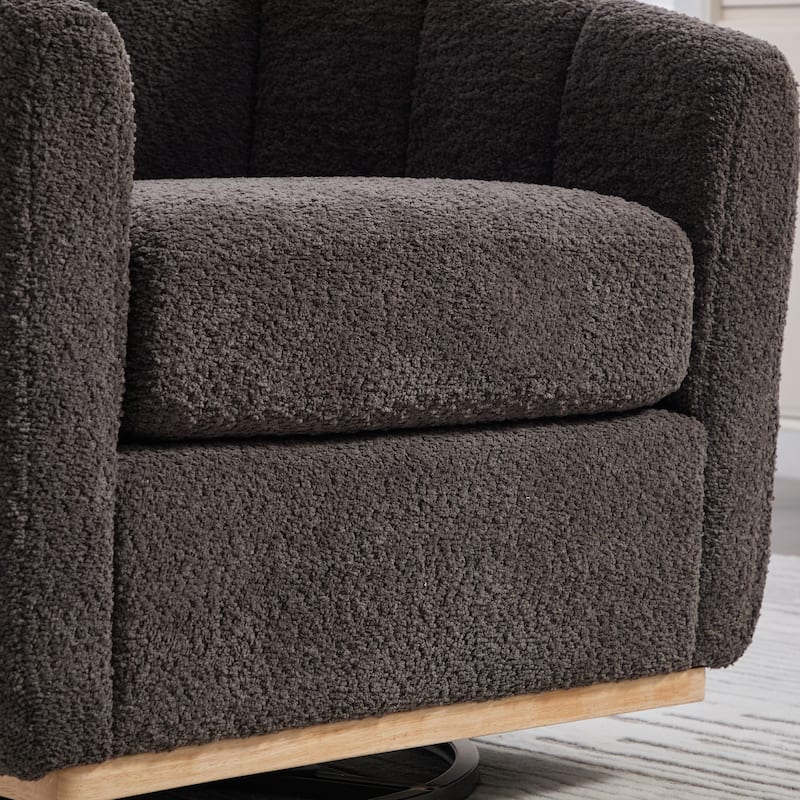 32.3" W Modern Swivel Accent Chair,Chenille Single Sofa Seating