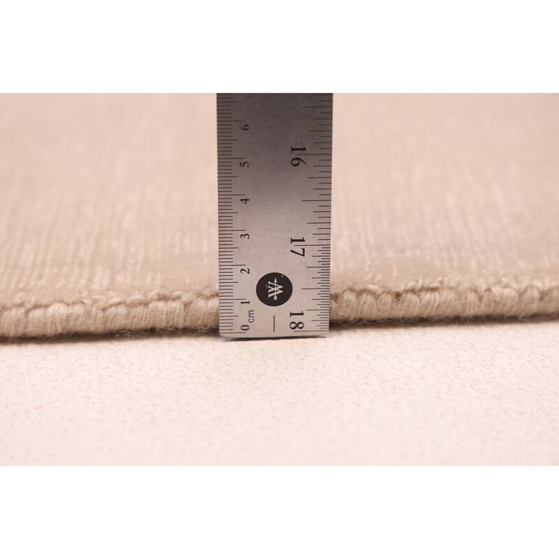 ECARPETGALLERY Hand Loomed Kashkuli Gabbeh Light Khaki Wool Rug - 8'7 x 11'8