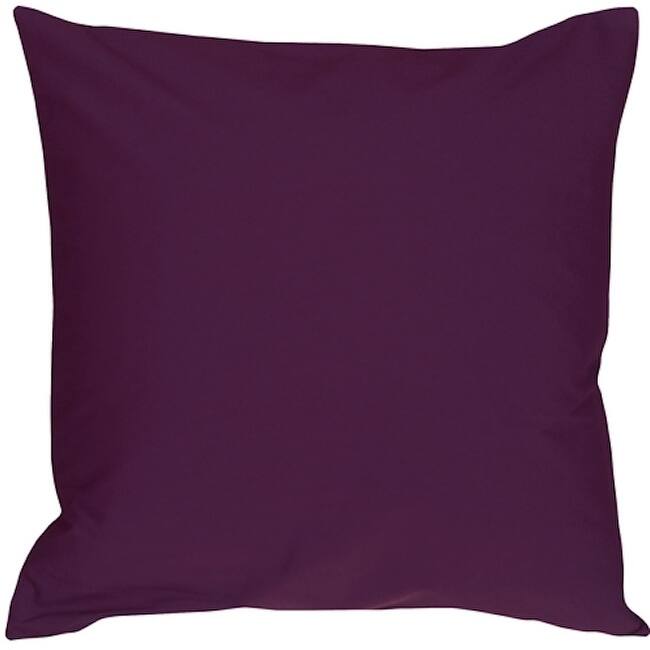 Caravan Cotton Purple 18x18 Throw Pillow with Polyfill Pillow Insert