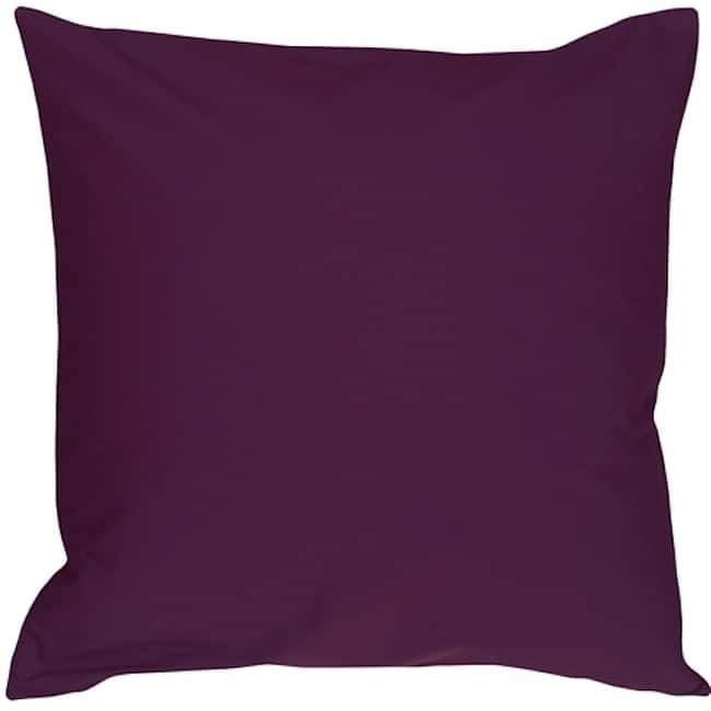 Caravan Cotton Purple 18x18 Throw Pillow with Polyfill Pillow Insert