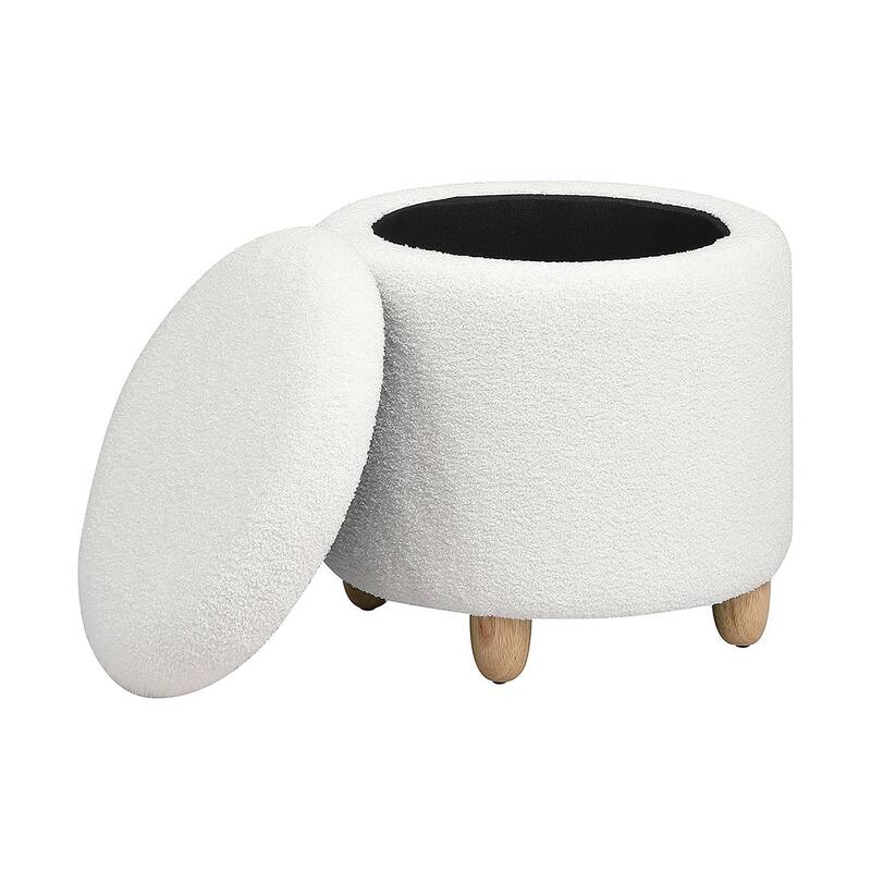 Corvair Upholstered Round Storage Ottoman