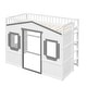 preview thumbnail 64 of 112, Solid Wood House Loft Bed with Ladder for Kids