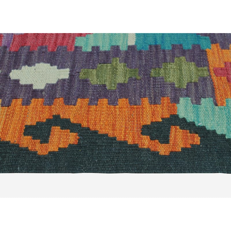 Flatweave Roslyn Charcoal/Ivory Runner - 2'7" x 9'6"