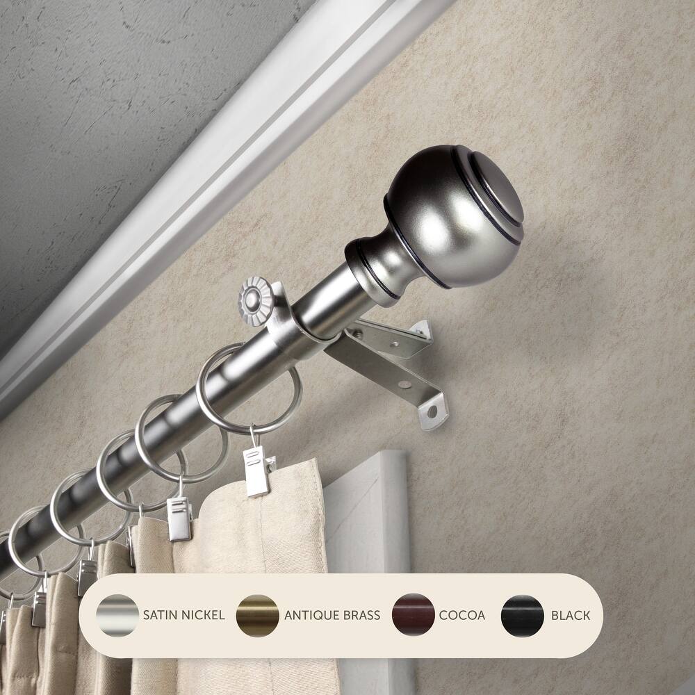 InStyleDesign Vesper Adjustable Curtain Rod 13/16 inch dia.