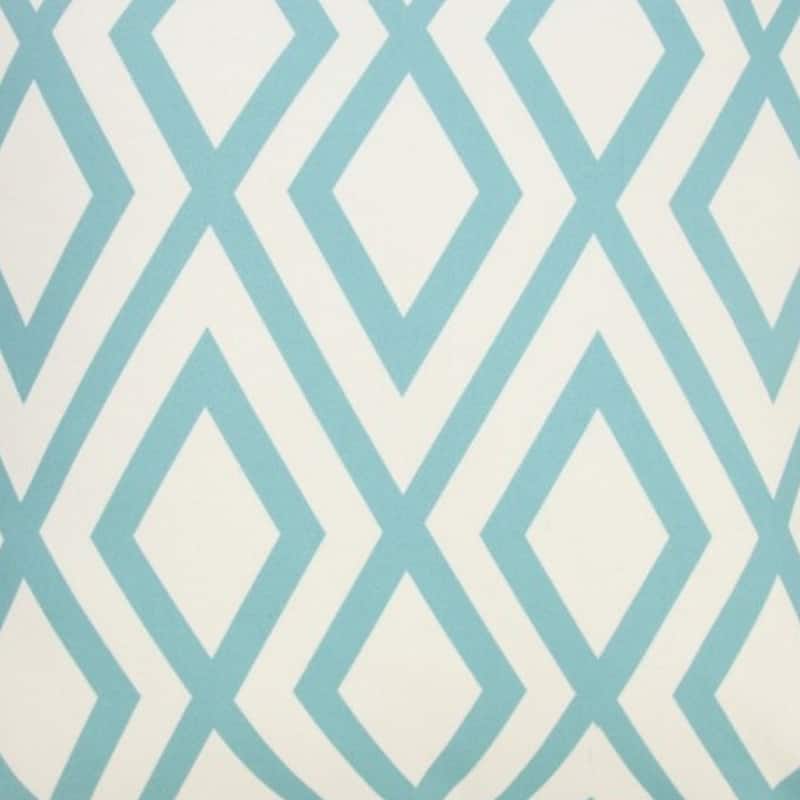 HomeRoots 20" Aqua and White Geometric Indoor Outdoor Throw Pillow - 20