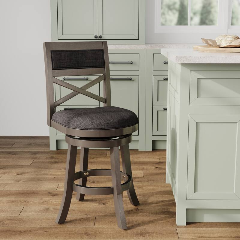 DTY Indoor Living Meeker X-Back Swivel Stool