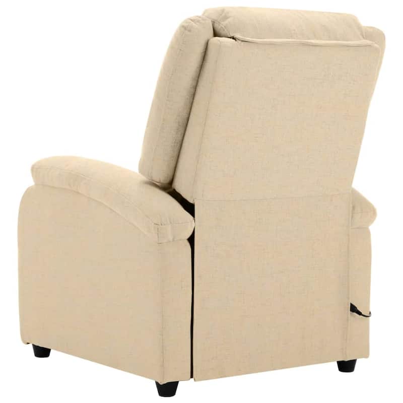 vidaXL Massage Chair Cream Fabric - 71 x 92 x 96 cm