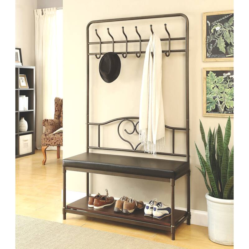 Copper Grove Acarigua Tree Coat Rack with Bench and Shoe Shelf