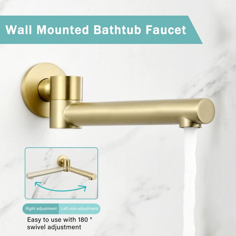 Luxury 3-Function Shower System Set - Solid Brass Control Valve, 10" Overhead Shower, 3-Spray Handheld