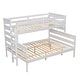 preview thumbnail 9 of 22, Twin XL Over Queen Bunk Bed with Ladder, Space-Saving Design, White