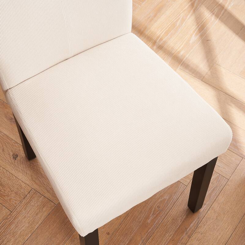 Set of 2 Fabric Upholstered Simple and Modern Design Tufted Back Dining Side Chair