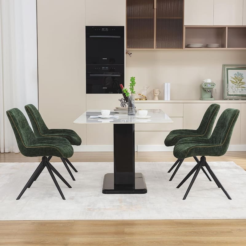 XINMICS Upholstered Dining Chairs Swivel Accent Armchairs