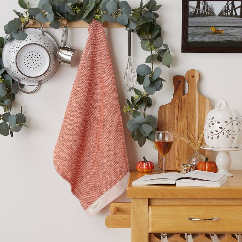DII Washed Waffle Woven Dishtowel Set of 2