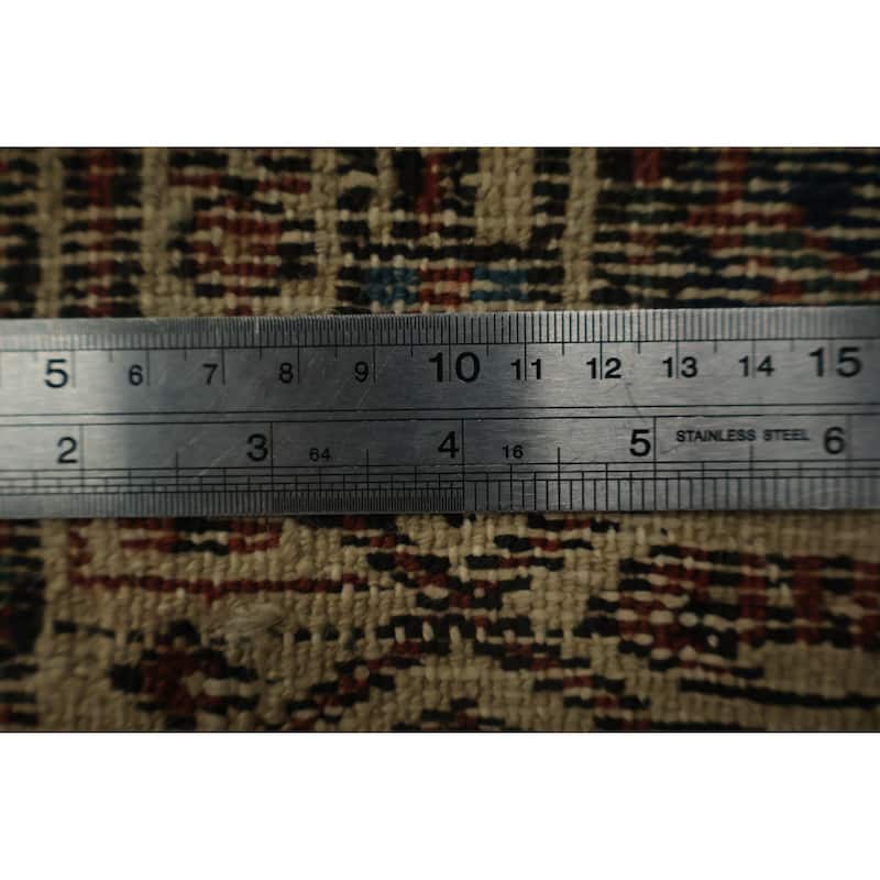 Hand Knotted Oriental 100% Wool Carpet Traditional Geometric Red Malayer Area Rug - 3' 9'' X 2' 6''