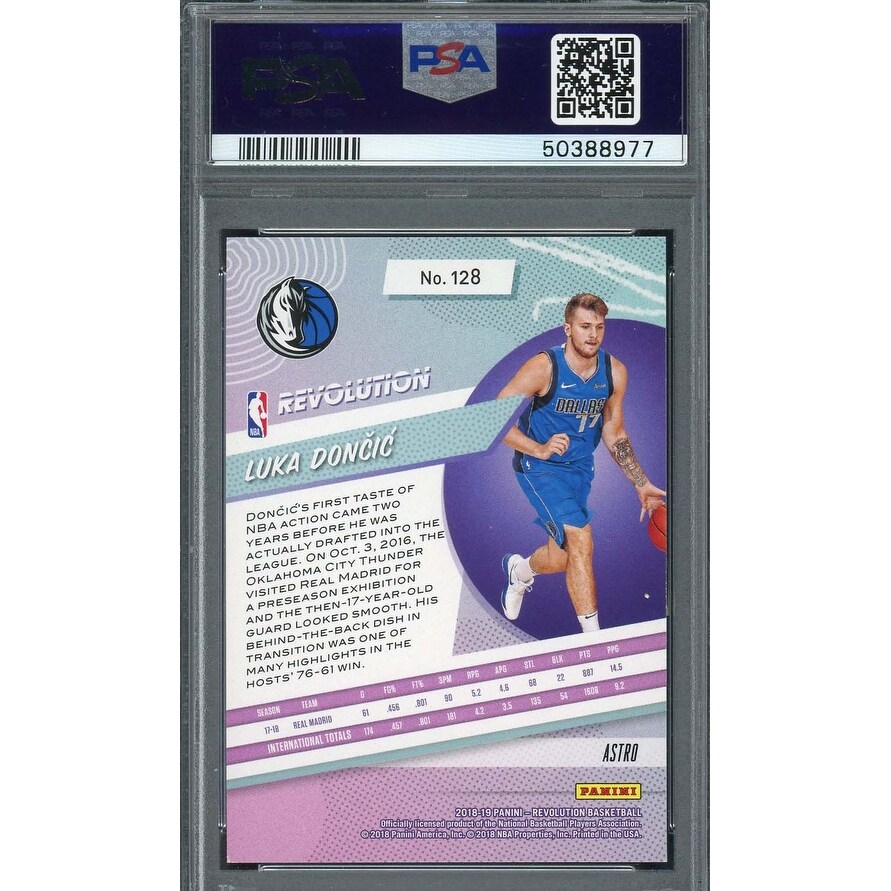 Luka Doncic 2018 Panini Revolution Astro Basketball Rookie Card RC #128  Graded PSA 9 MINT - 8'6" x 11'6" - Overstock - 40995346