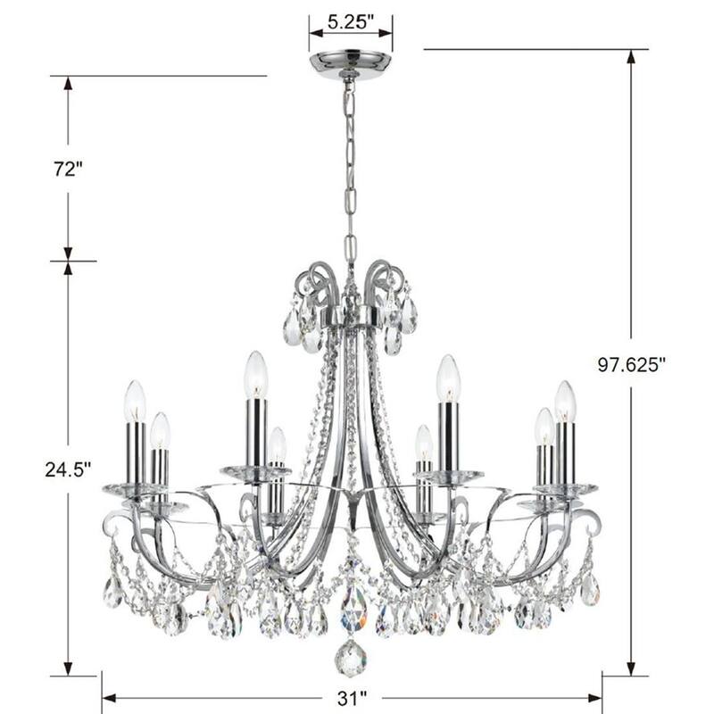 Crystorama Lighting Group Othello 8 Light 31" Wide Chandelier with