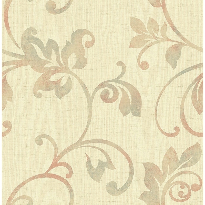 Seabrook Designs Gyneth Acanthus Scrolls Unpasted Wallpaper