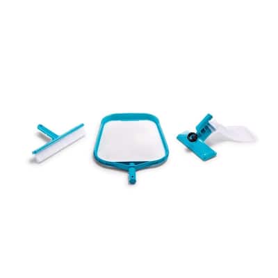 Intex 29056E Basic Pool Debris Cleaning Kit with Wall Brush and Vacuum Head - 1.3
