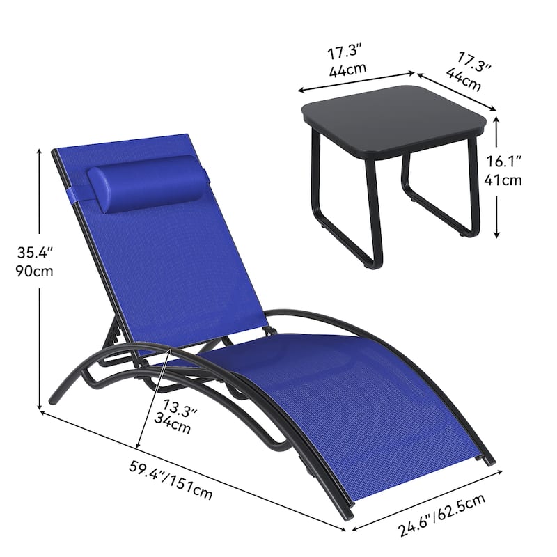 Lounge Chair And Side Table (3-Piece Set)