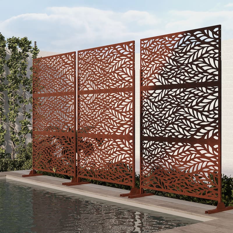 2Set Patio Outdoor Privacy Metal Screens and Panels