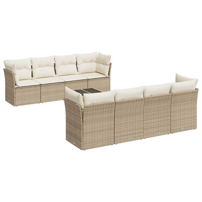 vidaXL Garden Sofa Set Beige - 21.7 x 21.7 x 14.6