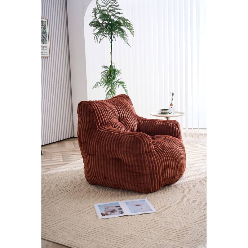 Corduroy Fabric Bean Bag Chair Filled With Memory Sponge