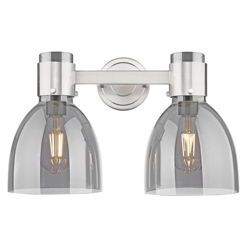 Innovations Lighting 464-2W-G464D-7SM Lawton Bell 2 Light 16" Wide - Satin Nickel