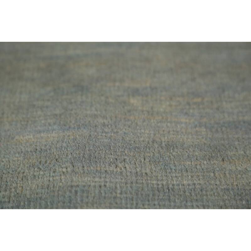 Blue & Green Gabbeh Modern Rug Hand-Knotted Wool Carpet - 4'0" x 5'8"