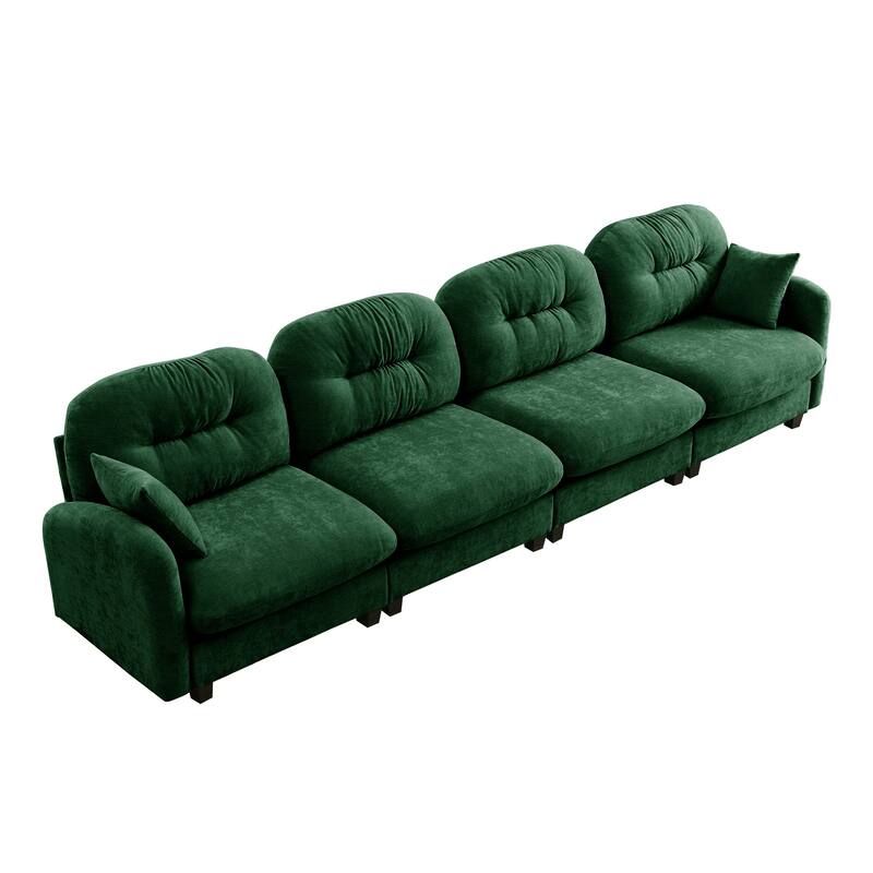 140" Oversized Modular Sofa, 4 Seater Large Sectional Couches for Living Room, Tufted Chenille Deep Seat Couch for Apartment