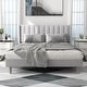 preview thumbnail 126 of 145, Alazyhome Upholstered Platform Bed Frame