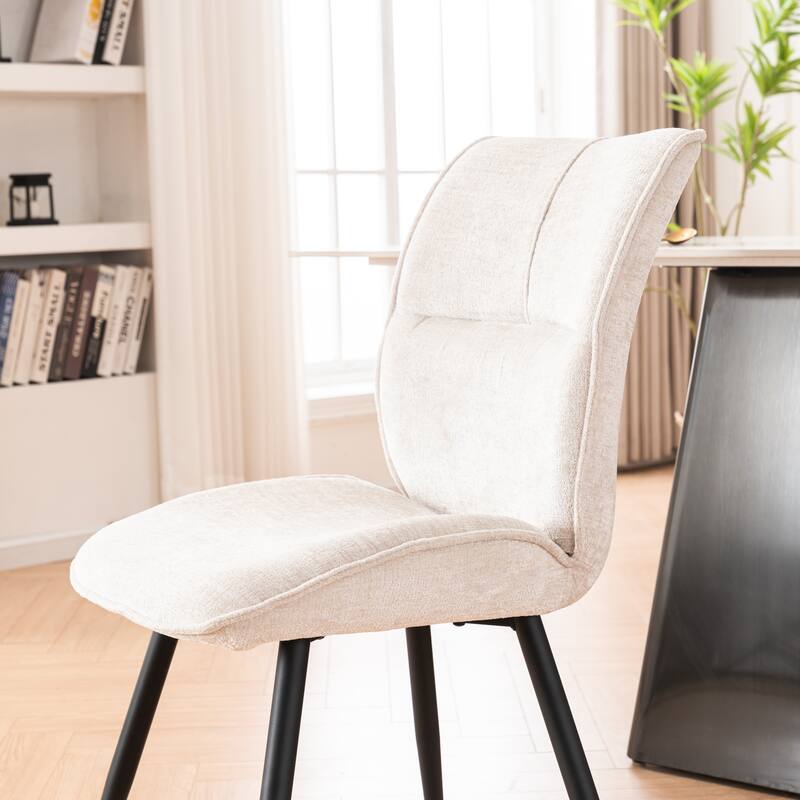 Dining Chairs Set of 2, Armless Kitchen Chairs, Soft Cushion